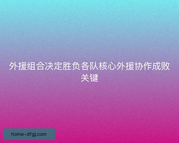 外援组合决定胜负各队核心外援协作成败关键